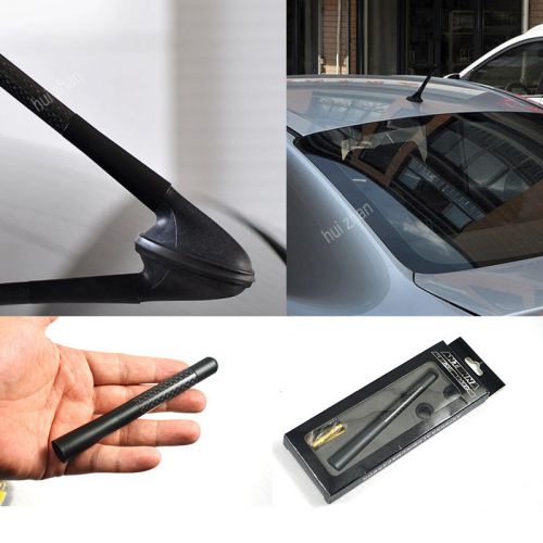 Black universal aluminum carbon fiber car am/fm radio aerial antenna screws