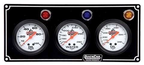 Quickcar 3 gauge panel op/wt/ot 61-6711