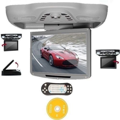 Car 12.1&#034; flip down overhead roof ceiling monitor screen dvd player tv fm usb/sd