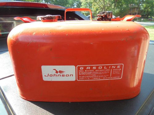 Vintage johnson  outboard boat motor gas can-6 gallon