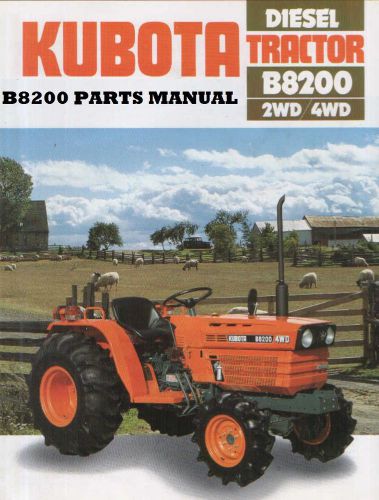 Kubota b8200 dp hst b-8200 tractor parts manuals 390pgs tractor service &amp; repair