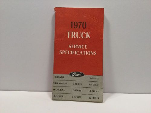 1970 ford truck service specification manual