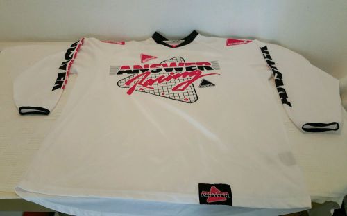 Answer racing jersey ~ mens 2xl ~ mx motocross motorcycle ~ pink, white, &amp; black
