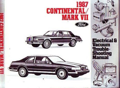 1987 lincoln mark vii shop service manual wire wiring diagram troubleshooting ev
