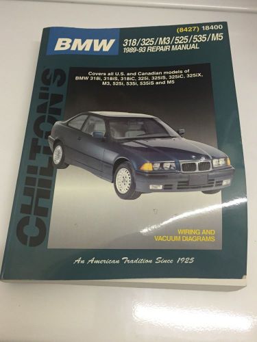 Bmw 1989-1993 3-series/ 5-series chilton&#039;s auto repair manual