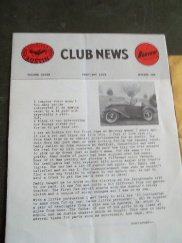 Febuary 1969 american austin bantam club newsletter