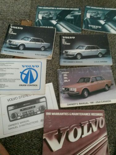 Volvo 1981 1984 240 242 244 245 owners manual and booklets with  case