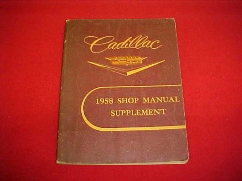 1958 original cadillac shop service repair manual w/ wiring diagrams 58 oem