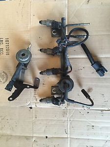 Ford 2.3 turbo svo mustang merkur fuel rail with injectors and harness