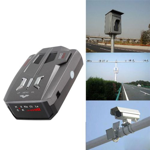 V9 car vehicle speed laser radar detector voice alert warning led display 16band