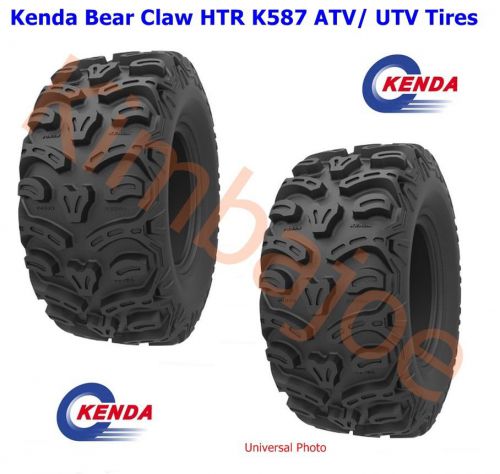 Two (2) 26x9-12 kenda bear claw htr k587 radial atv utv tires