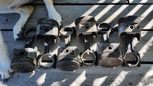 Corvair late model (64 - 69) set of 6 used connecting rods with pistons