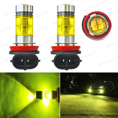 Astormotor 4300k yellow h11 h8 led fog drl light 1500lm 100w bulb w/ quartz tube