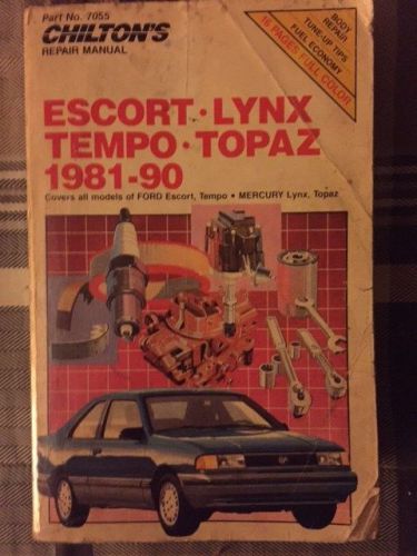 Chilton&#039;s 7055 repair manual escort lynx tempo topaz 1981-90