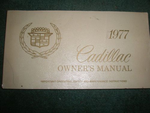 1977 original cadillac eldorado fleetwood deville owners service guide manual 77