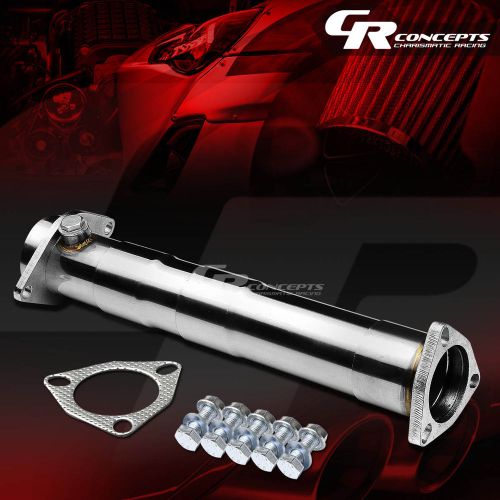4pc stainless high flow pipe cat 10-16.75&#034; adjustable for civic del sol integra