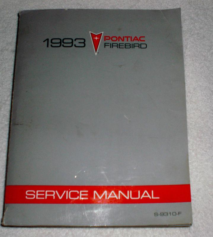 1993 93 pontiac firebird trans am and formula factory service shop manual