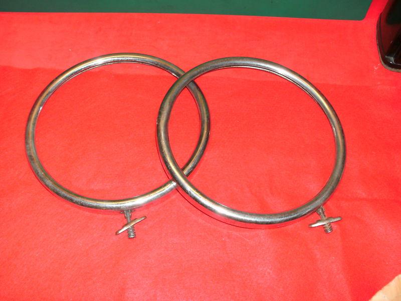 Ford model a headlight rims w/ latches - good originals - 1928-1929