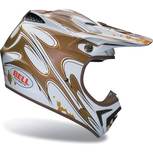 Bell moto-8 wey rep gold/white adult lg