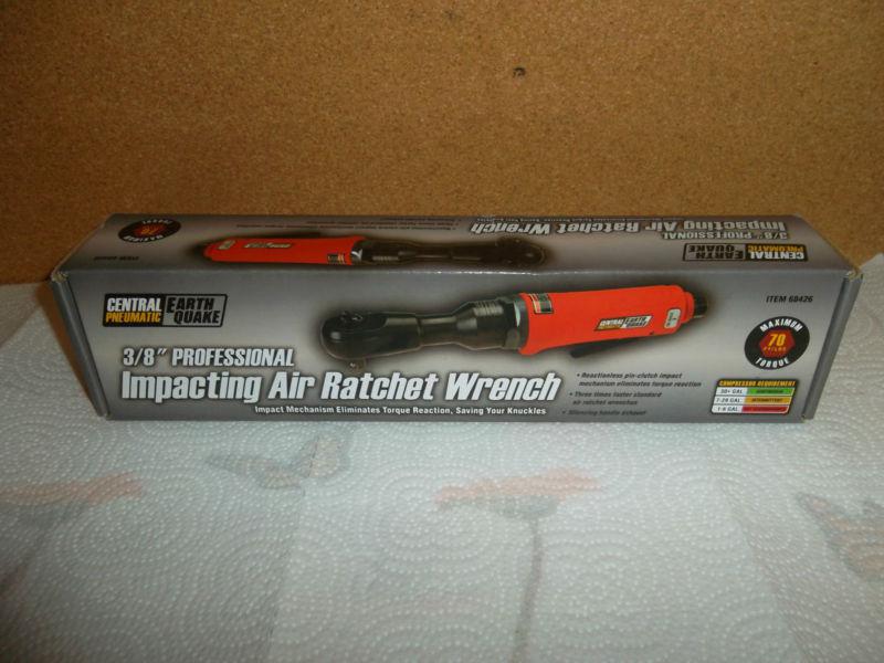(jjl) central pneumatic earth quake 3/8" impacting air ratchet wrench 68426- new