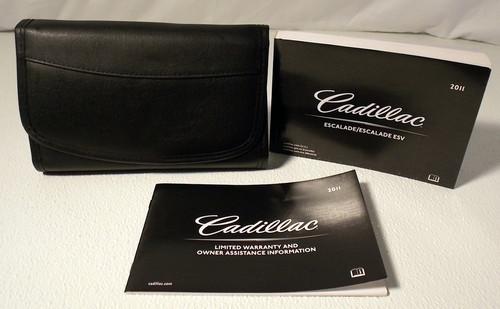 2011 cadillac escalade glovebox manual & black leather case