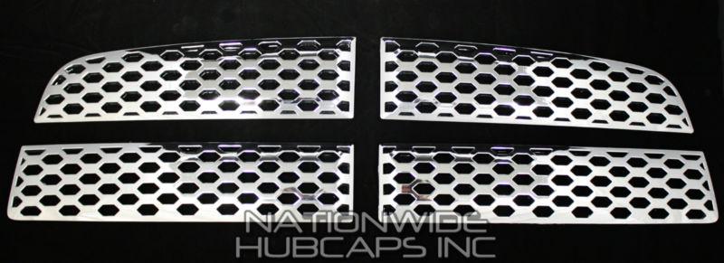 Ram 1500 chrome snap on grille overlay honeycomb grill insert trim free shipping