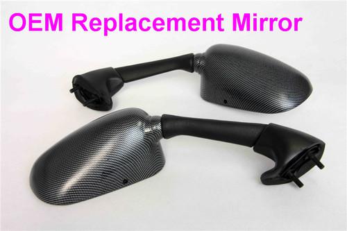 Custom oem replacement mirrors for yamaha yzfr6 yzf-r6 r6 2001 2002 01 02 carbon