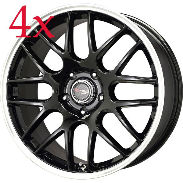 Drag wheels dr-37 18x8.5 5x120 et40 cb72.56 gloss black bmw rims 325 328 335 e90