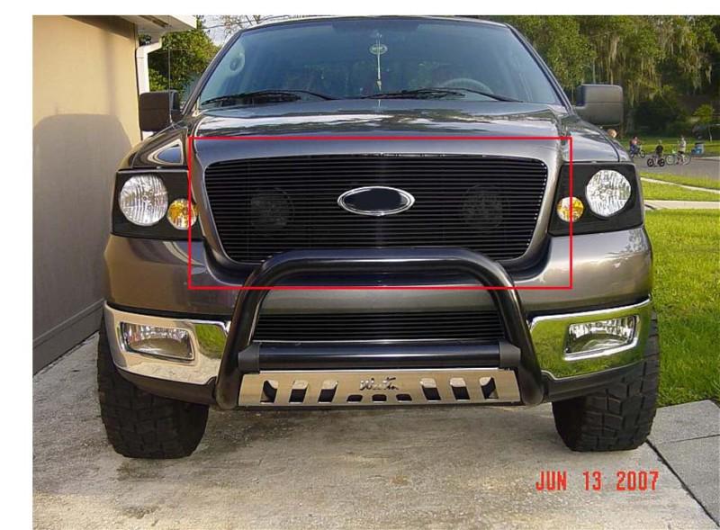 Fits 2004-2008 ford f150 honeycomb style upper black billet grille grill insert