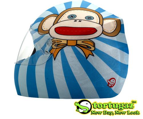 Tortugaz brand new smiling monkey full face motorcycle helmet cover design