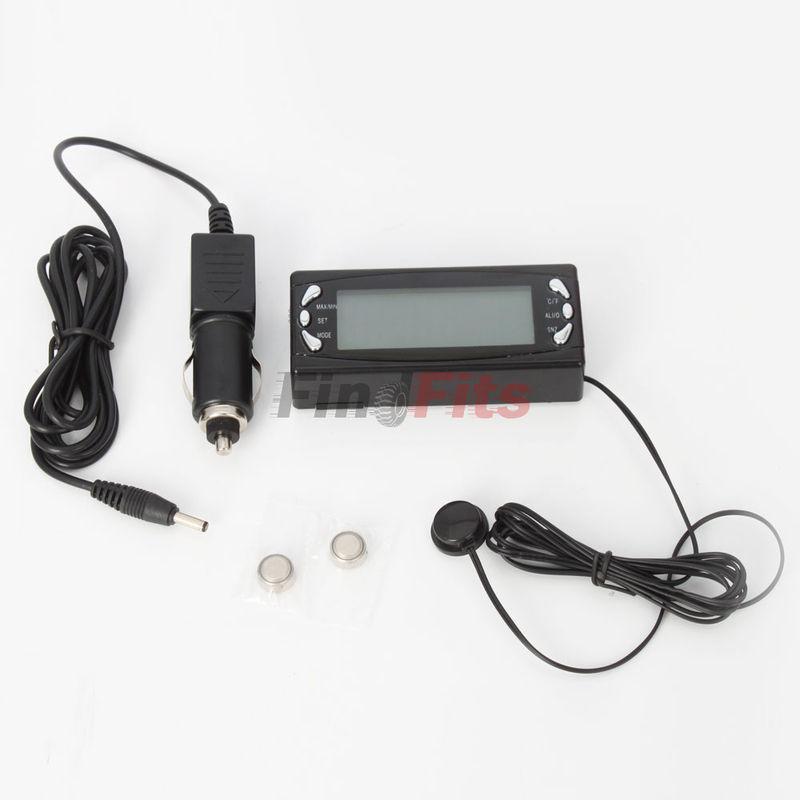 New digital auto car thermometer temperature time alarm clock high quality