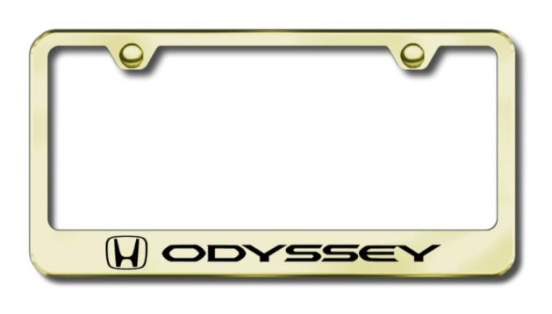 Honda odyssey  engraved gold license plate frame -metal made in usa genuine