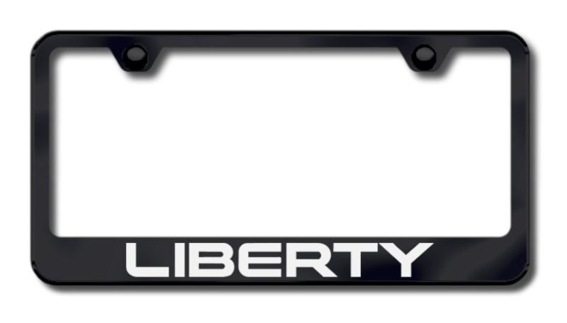 Chrysler liberty laser etched license plate frame-black made in usa genuine