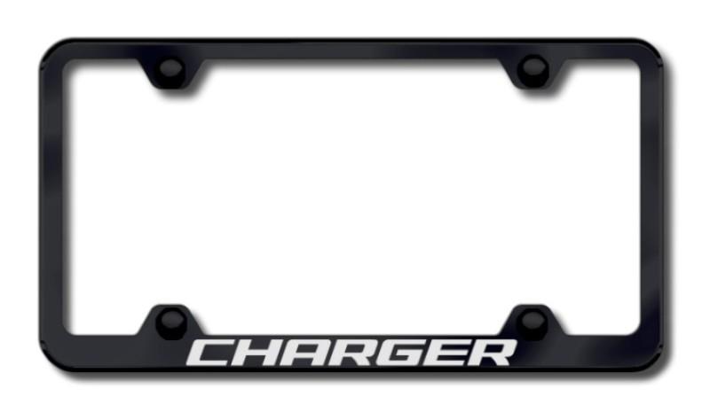 Chrysler charger wide body laser etched license plate frame-black made in usa g