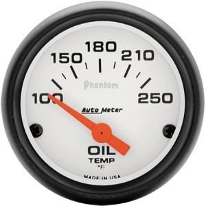 Autometer 2in. oil temp; 100-250 f; sse; phantom
