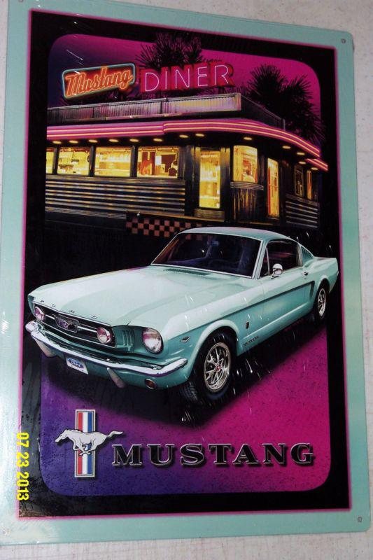 Ford mustang diner tin sign pony gt 500 289 hi performance