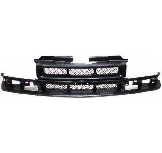 98-05 chevy blazer s10 pickup truck black front end grille grill