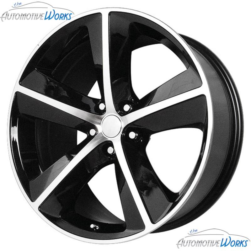 1 - 20x9 replica challenger 5x115 +20mm black machined wheel inch 20"