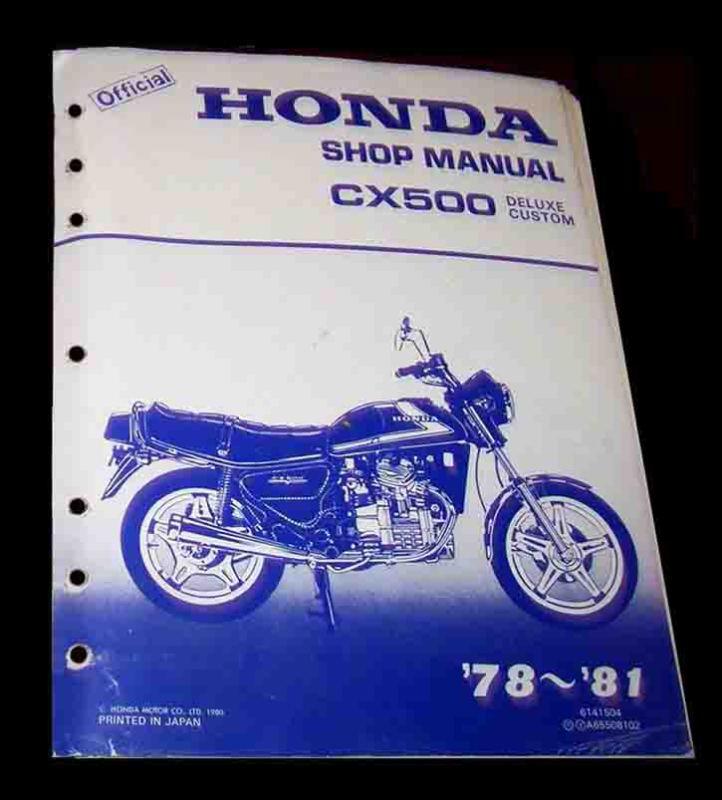 1978-81 honda cx500 cx 500 twin repair manual