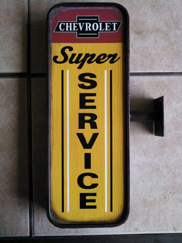 New old style chevrolet super service metal flange sign fits for garage man cave