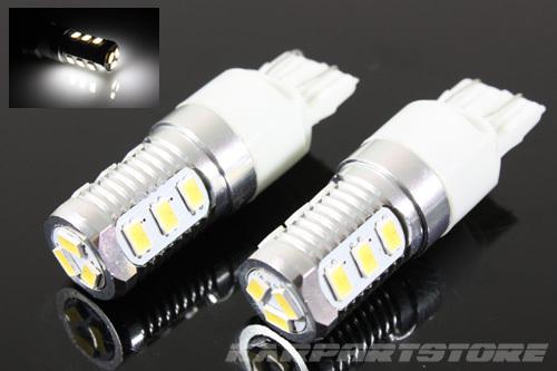 2x 7443/7441 jdm 5630 white 12-smd led parking signal corner tail light bulbs