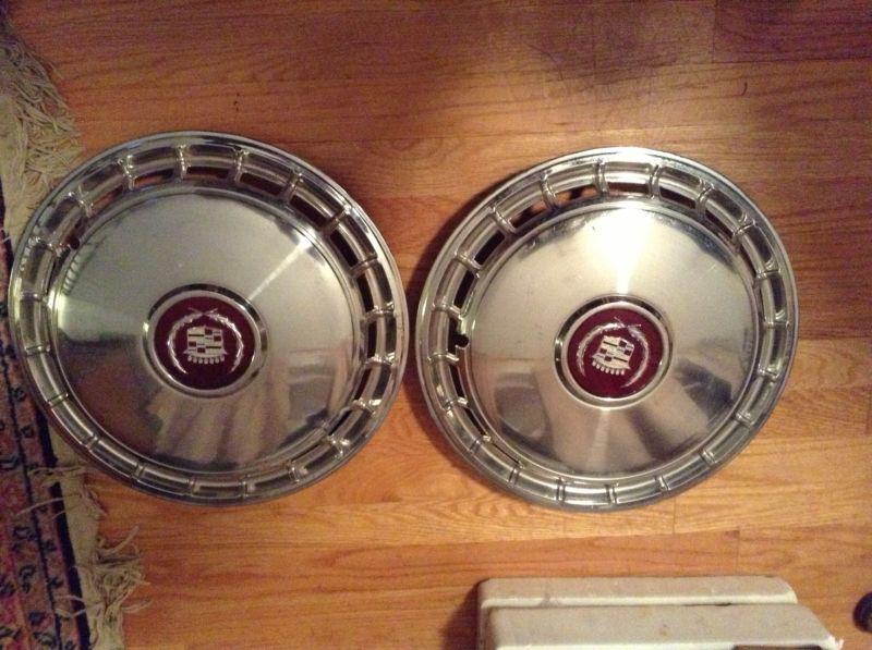 Vintage pair of 1979 cadillac eldorado hub caps