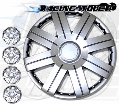 4pcs set 15" inches metallic silver hubcaps wheel cover rim skin hub cap #613