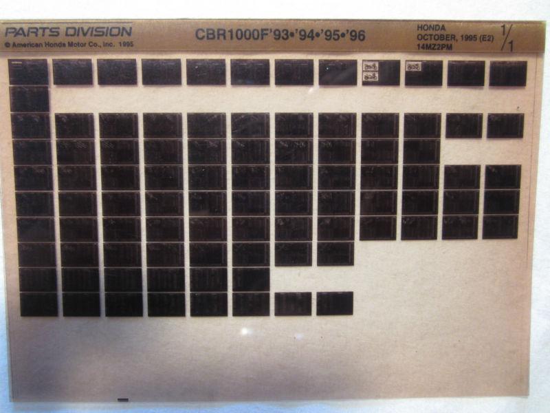1993-1996 honda motorcycle cbr1000f microfiche parts catalog cbr 1000f1995 1994 