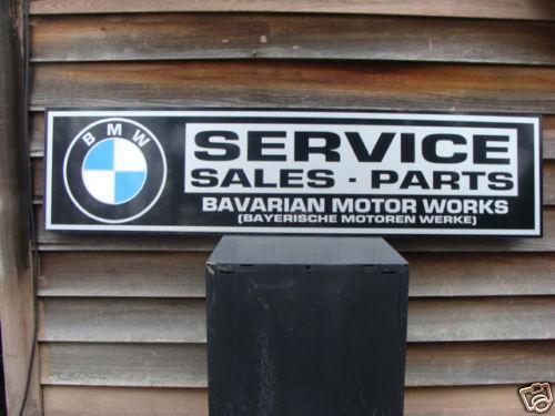 1964 & later  bmw automobile dealer/service sign 1'x4'