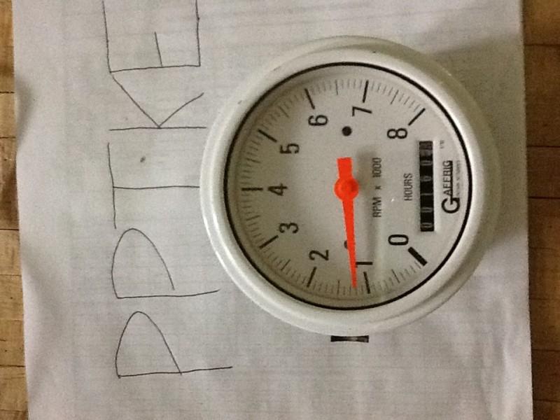 Gaffrig rpm gauge with hours meter hours 160