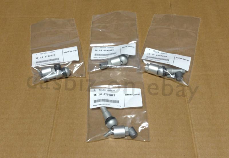 New genuine bmw mini tpms wheel valve stems assembly set of 4 oem 36146792829