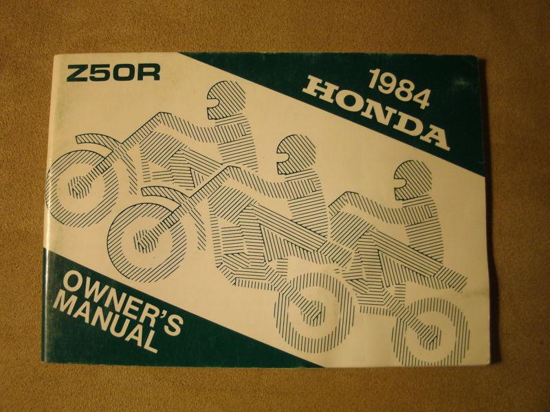 Rare oem factory 1984 honda z50r z50 owners manual very good condition 84