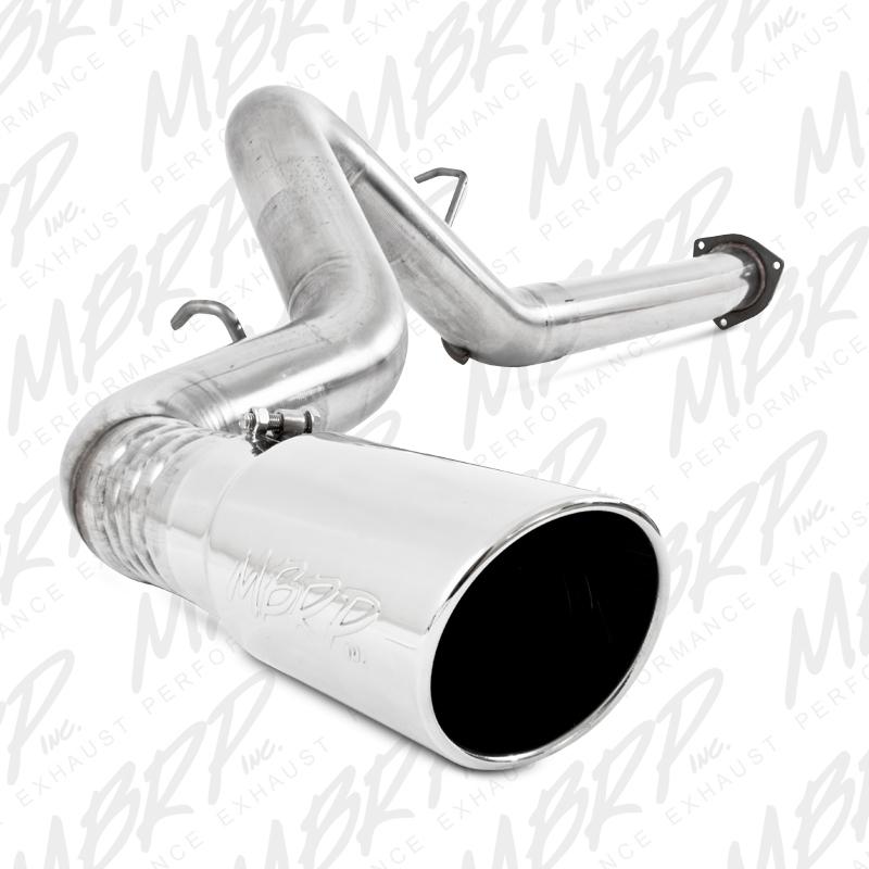 Mbrp 4" exhaust 2007-2010 chevy gmc duramax diesel 6.6l filter back aluminized
