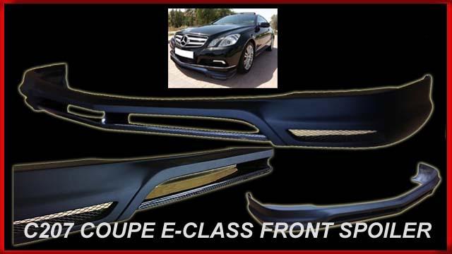 C207 e-class coupe e63 2010-2013 front bumper carbon fiber lip spoiler mercedes